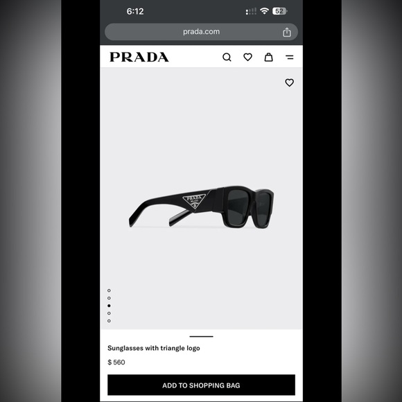 PRADA Sunglasses with Triangle Logo - Picture 9 of 10
